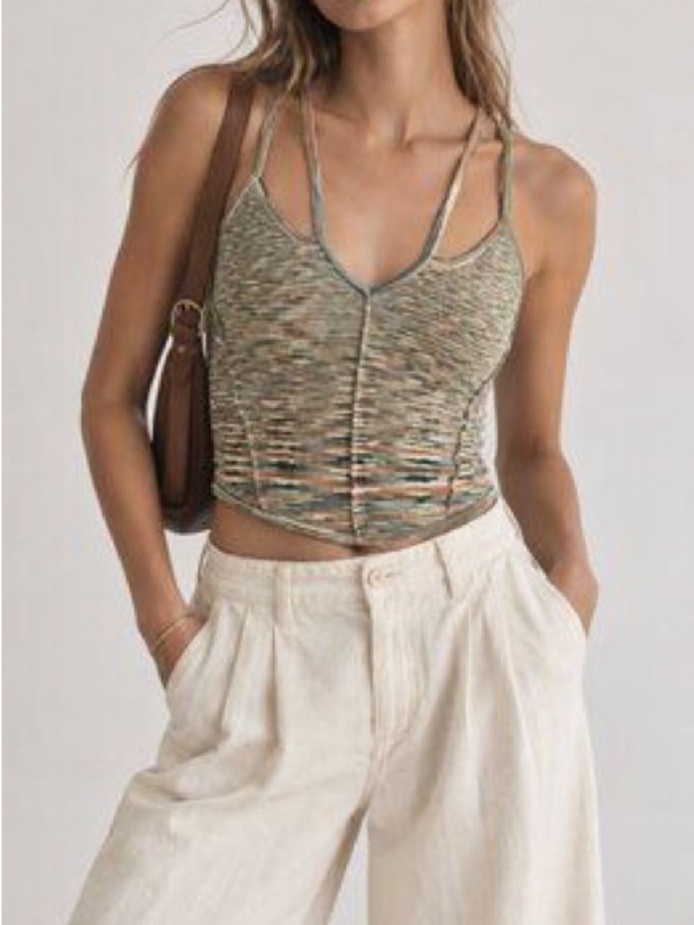 Anthropologie The Reed Sweater Corset Top
Space Dyed Knit